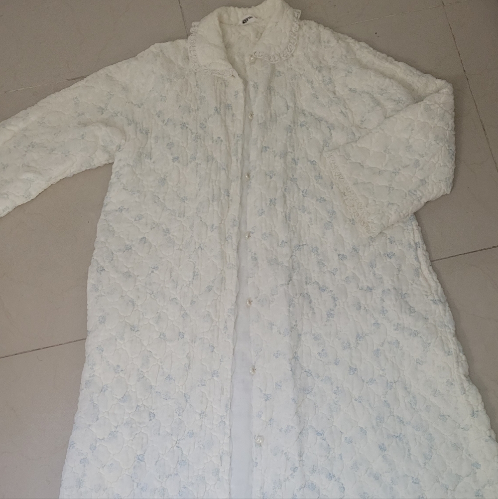 Vintage Pastel Yellow Quilted Coat